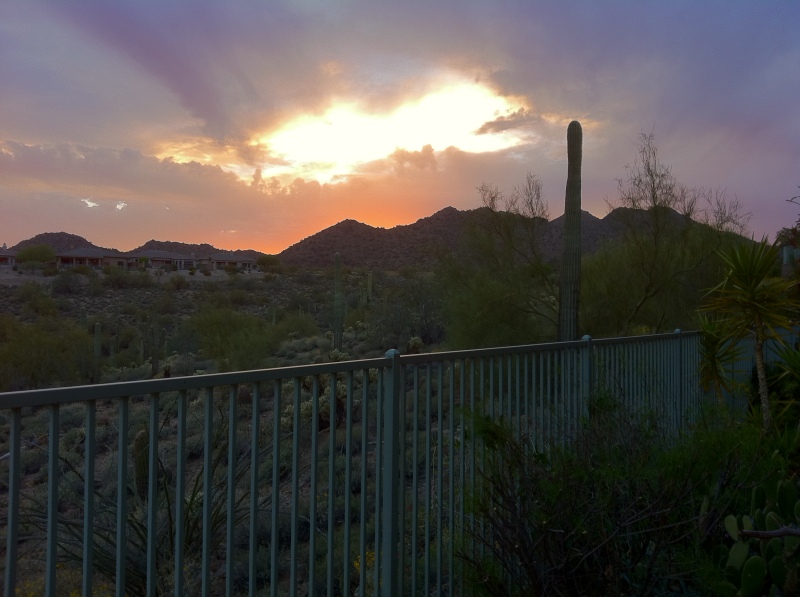 Amazing Arizona sunset from the Krasses' back patio