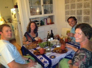 Lovely dinner at Jessica's place